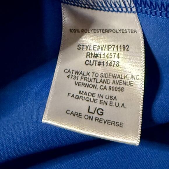 Pleione Womens Off the Shoulder Flutter Sleeve Mini Shift Dress Blue Large - Picture 9 of 10